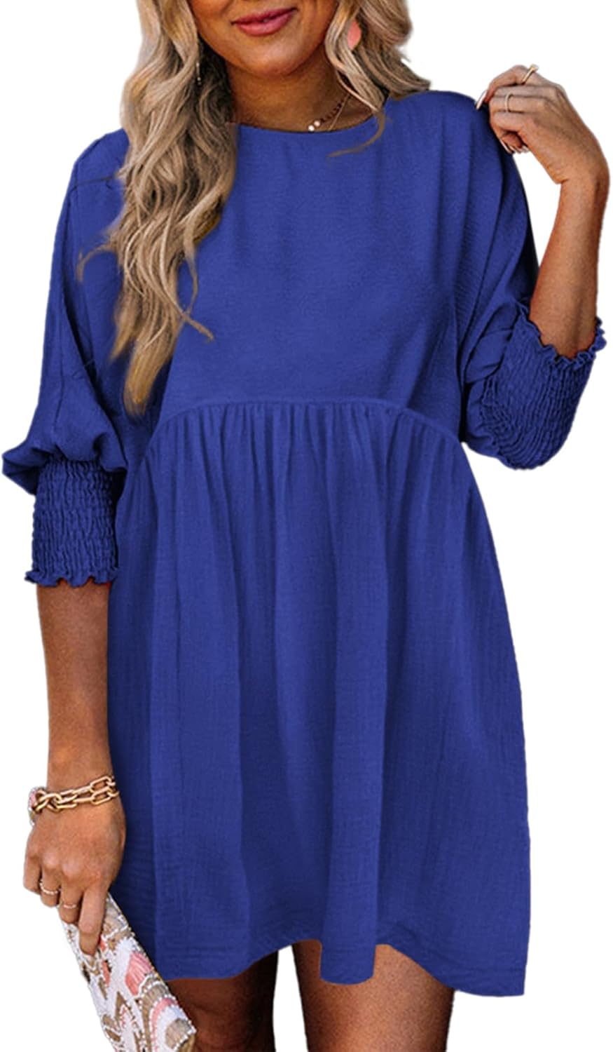 Felicity | Women's Ruched Long Sleeve Mini Dress