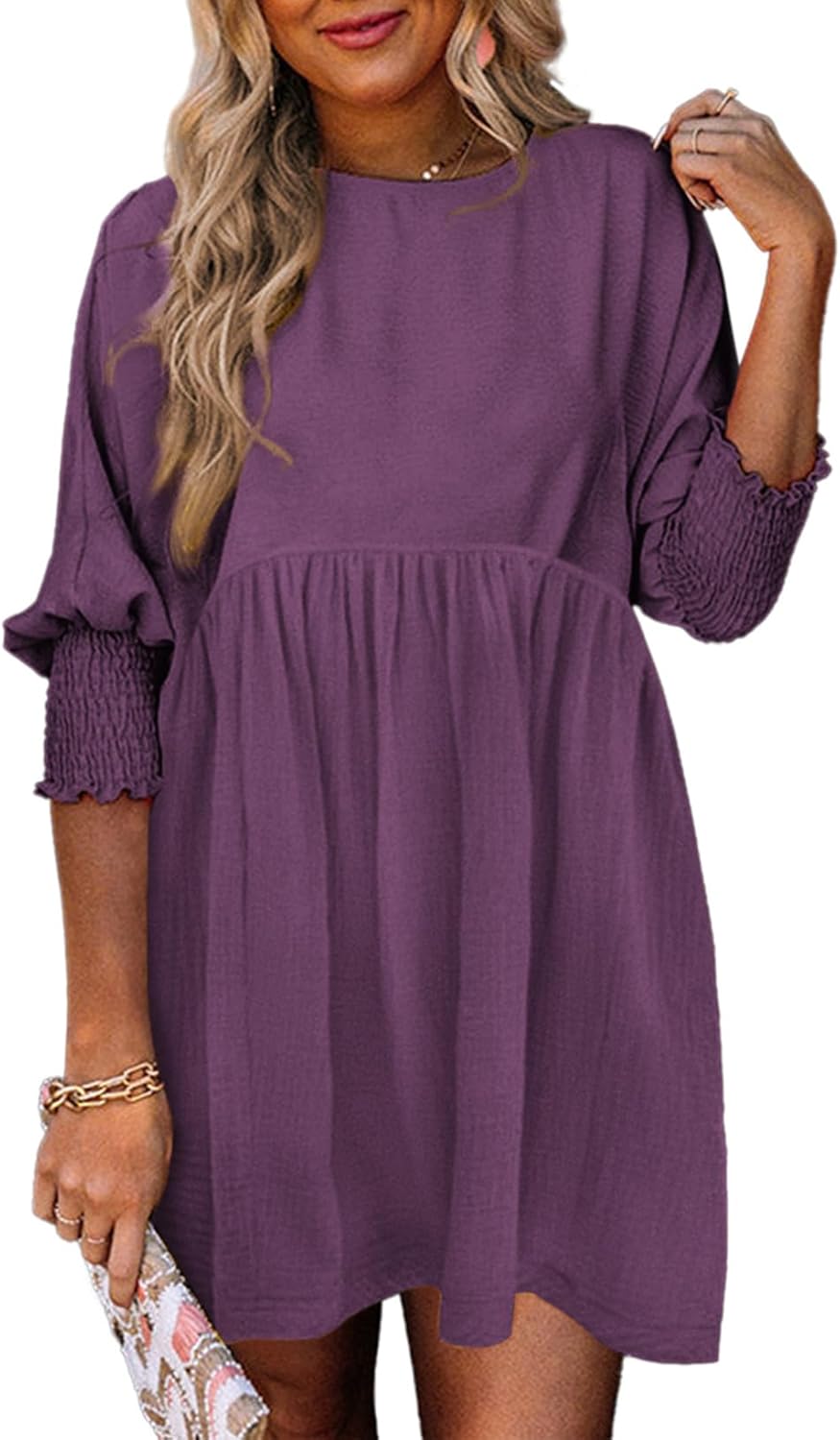 Felicity | Women's Ruched Long Sleeve Mini Dress