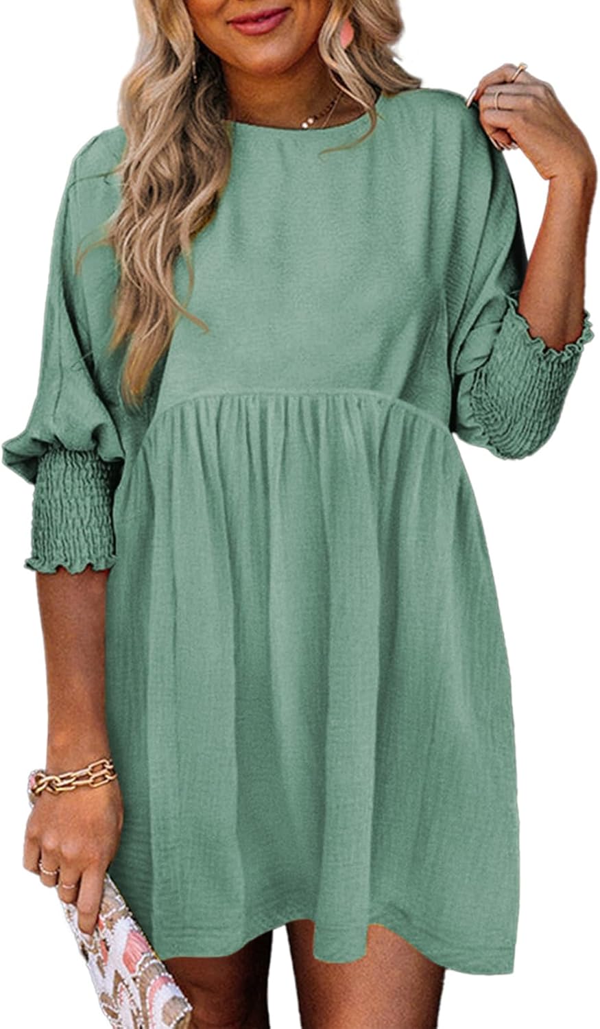 Felicity | Women's Ruched Long Sleeve Mini Dress