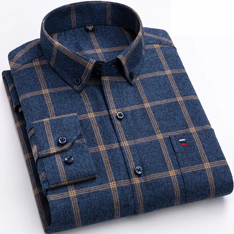 Fenwick | Men's Plaid Long Sleeve Button-Down Shirt