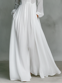 Elisse - Maxi Minimalist Cotton & Linen Dress