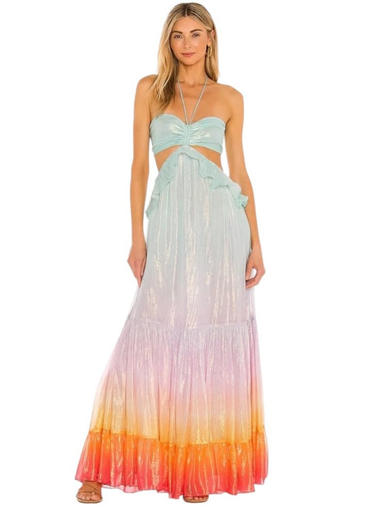 Rococo Sand Dress Rococo Sand Leal Cutout Maxi Dress In Multicolor