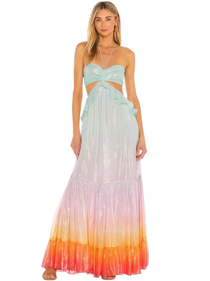 Rococo Sand Dress Rococo Sand Leal Cutout Maxi Dress In Multicolor