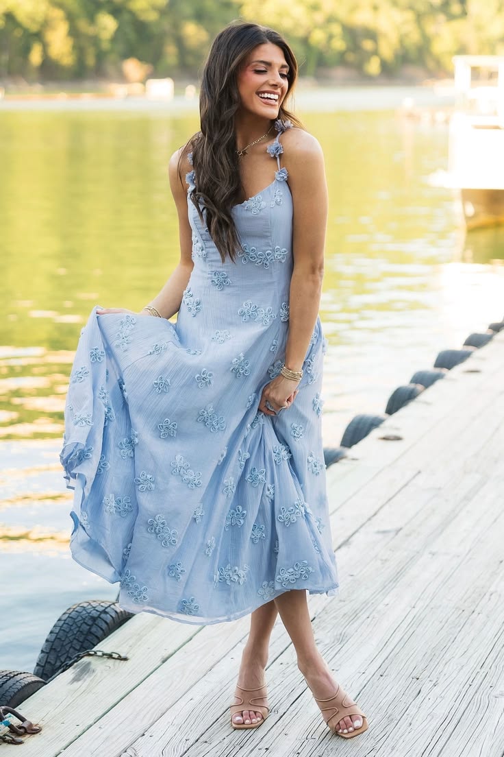 Fields Of Love Maxi Dress Blue