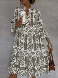 Florentine | Women's Printed Collared Mini Shirt Dress