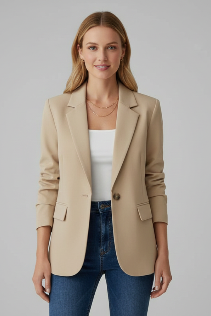 Francesca | Women's Single Button Notched Lapel Blazer