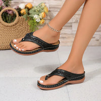 Freya | Women's Navy Thong Sandals