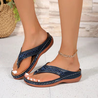 Freya | Women's Navy Thong Sandals