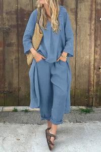 Freya | Women's V-Neck Two Piece Set