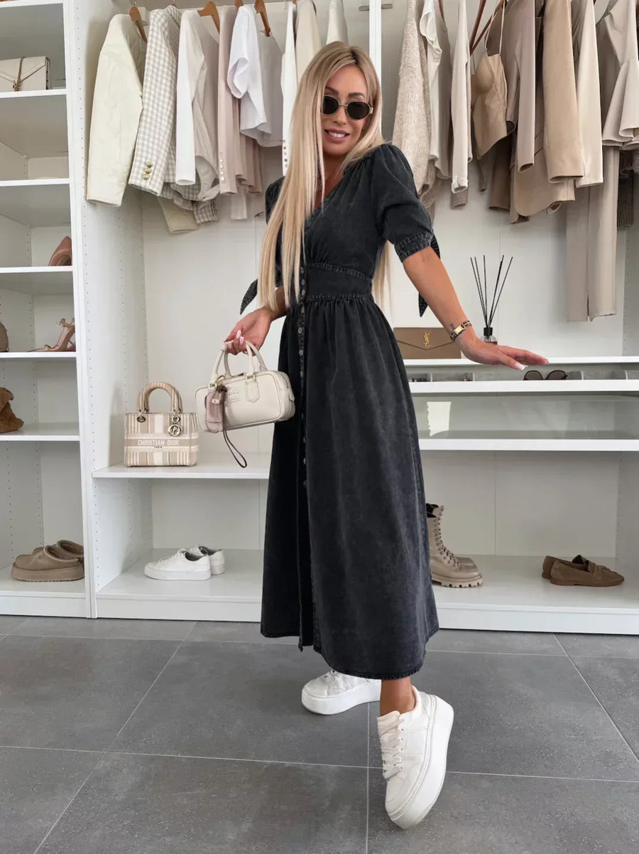Isla™ | Radiant Denim Dress