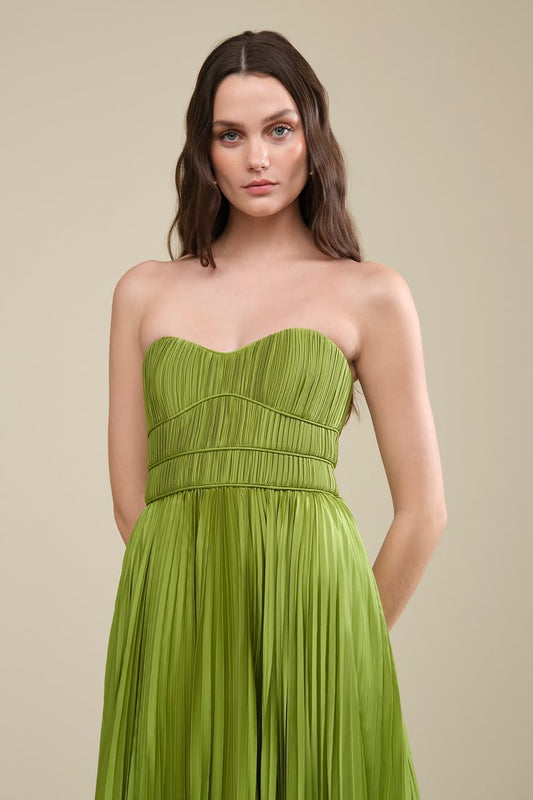Green Juliett Midi Dress Cove Fern