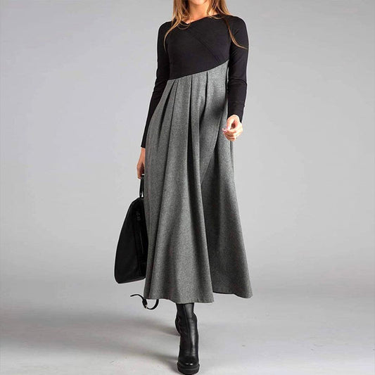 Samantha - Contrast Maxi Dress – Grey