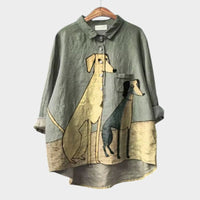 Philomena - Elegant Linen Summer Blouse
