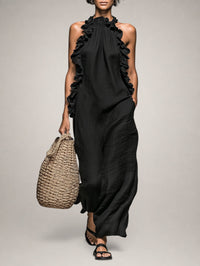 Emilia - Sleeveless Linen Blend Maxi Dress