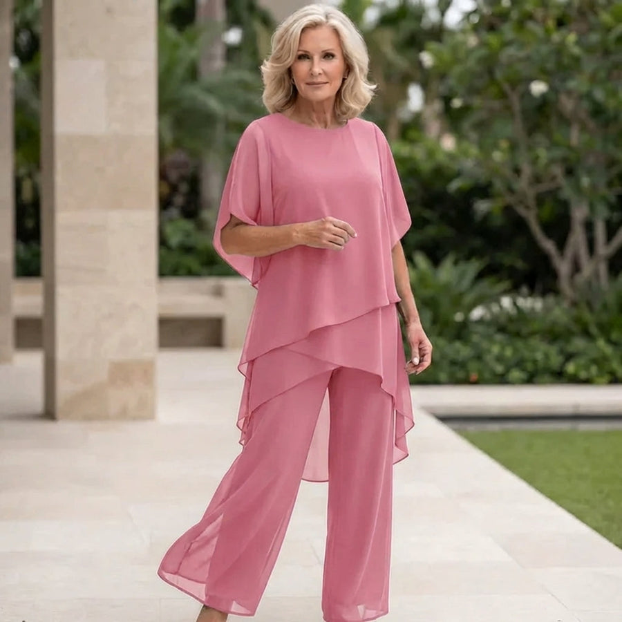 Saskia – Draped Two-Piece Palazzo Set