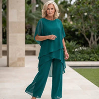 Saskia – Draped Two-Piece Palazzo Set