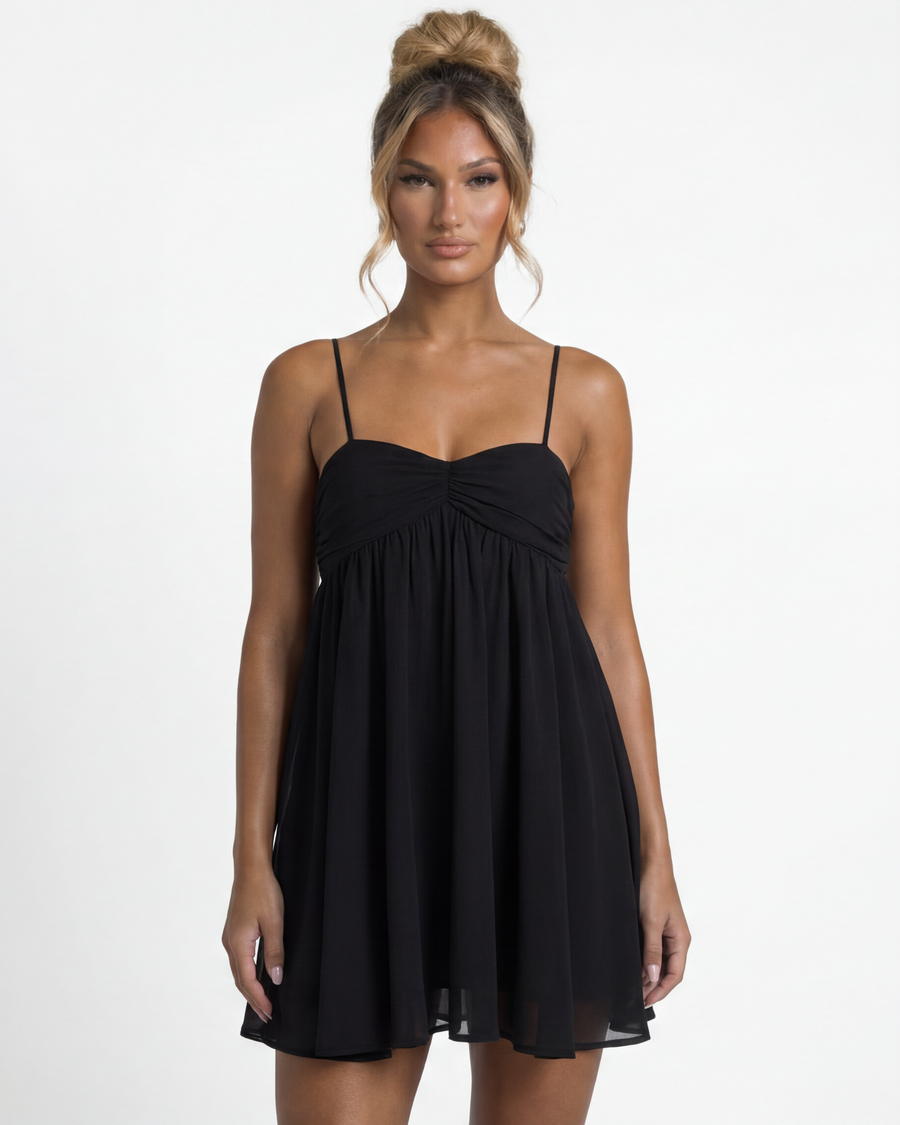 Aisha – Flowy Babydoll Mini Dress