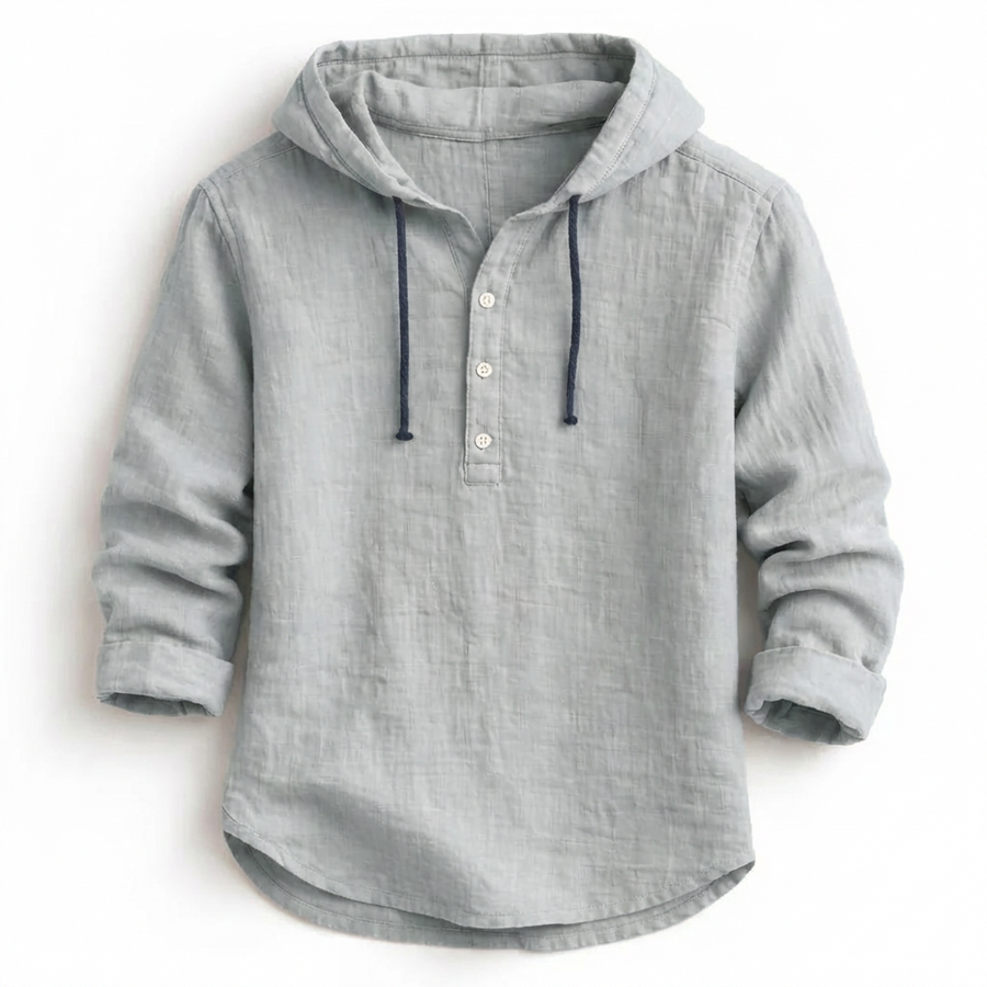 Hamish - Dante Linen Hooded Shirt