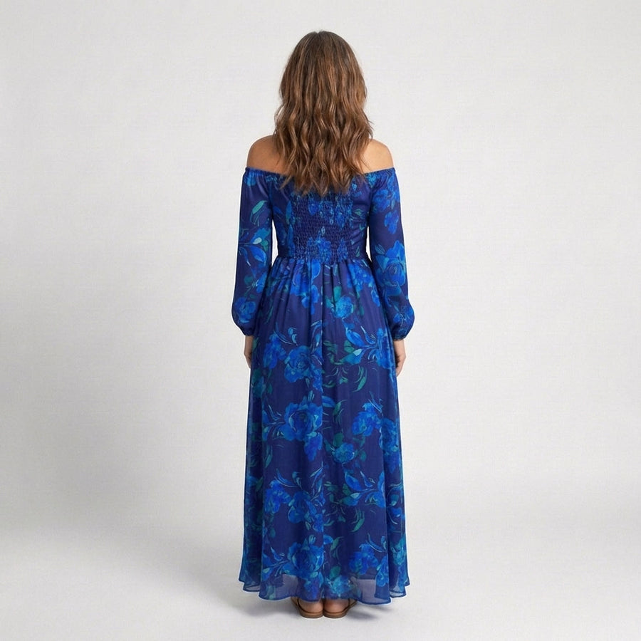 Anya – Off-Shoulder Floral Maxi Dress