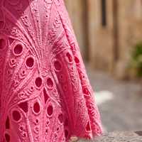 Charity - High Neck Lace Midi Dress