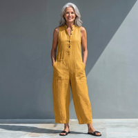 Lilia - Relaxed Sleeveless Elegant Jumpsuit