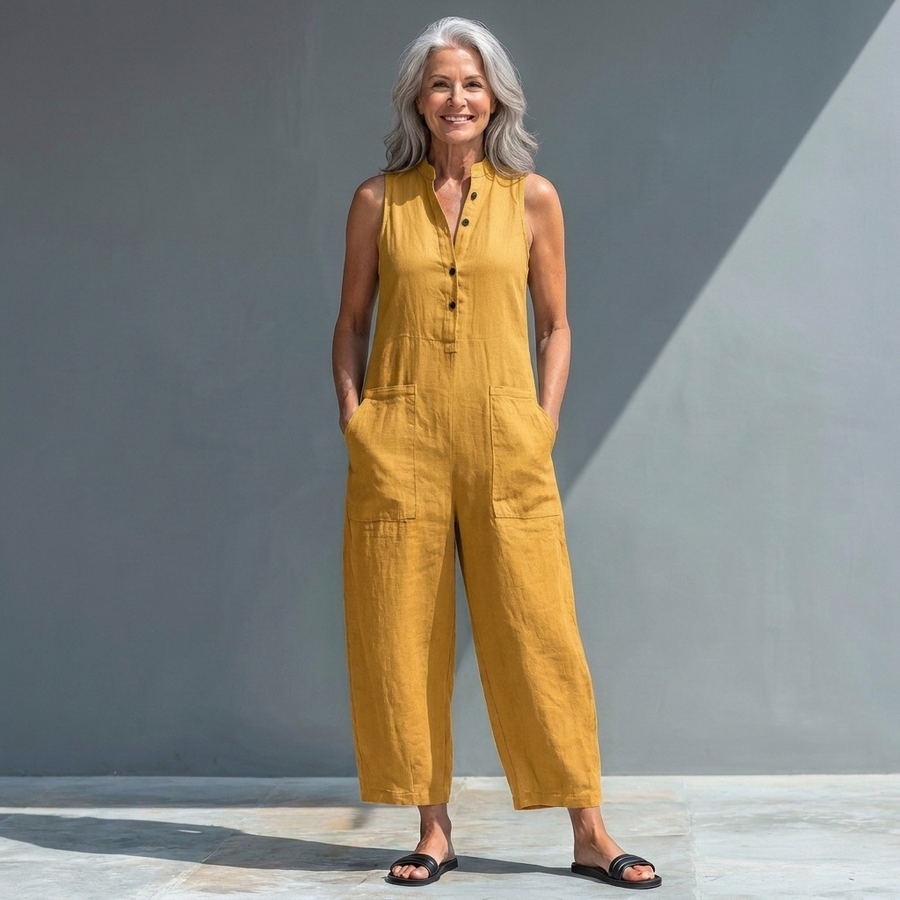 Lilia - Relaxed Sleeveless Elegant Jumpsuit