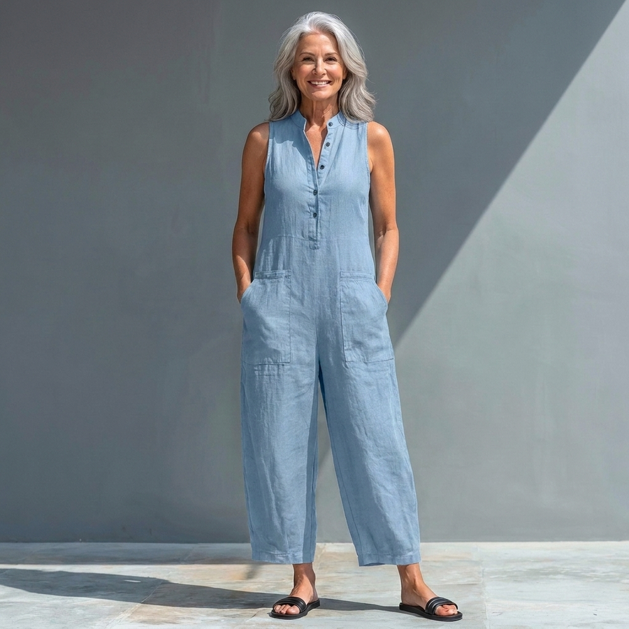 Lilia - Relaxed Sleeveless Elegant Jumpsuit
