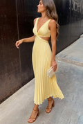 Lou - Flowing Pleated Maxi Dress