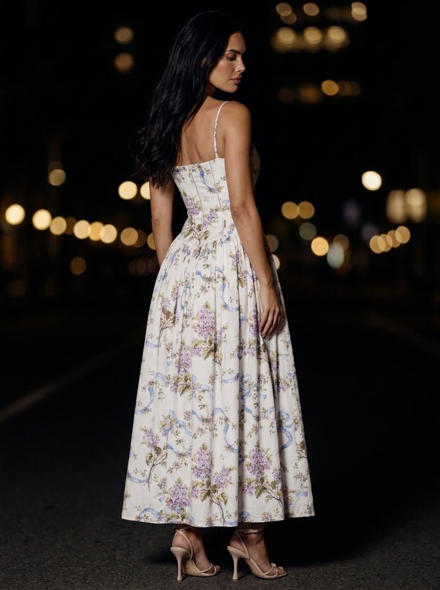 FLORAL MAXI DRESS Garden Bloom back