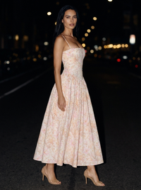 FLORAL MAXI DRESS Peach Blossom side