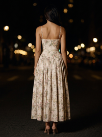 FLORAL MAXI DRESS Golden Floral back