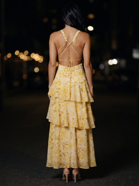 ELINA MAXI DRESS Yellow angle