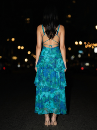 ELINA MAXI DRESS Turquoise angle