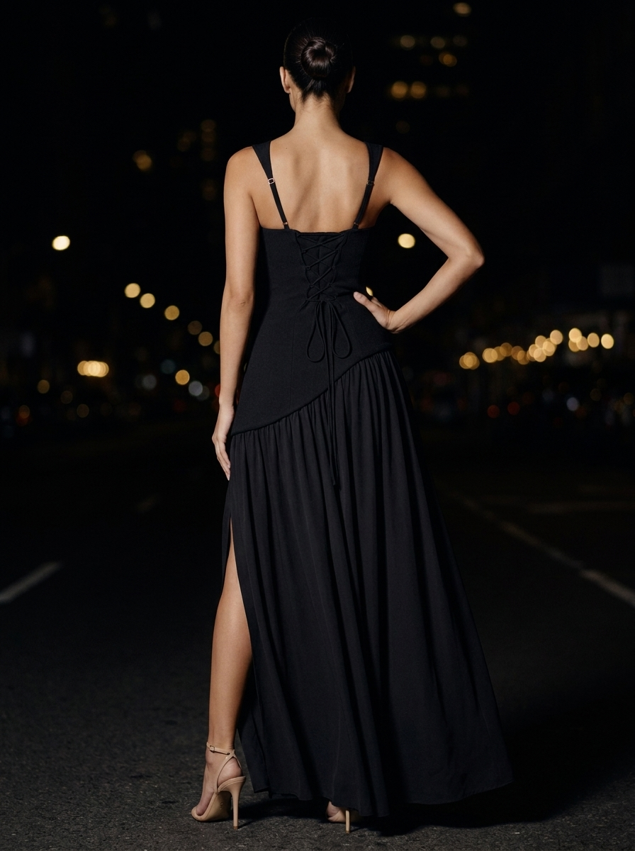 ELEANOR MAXI DRESS Black back