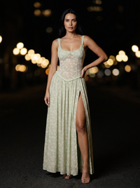 GRACE MAXI DRESS Green side