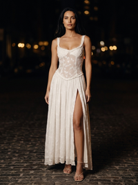GRACE MAXI DRESS White front