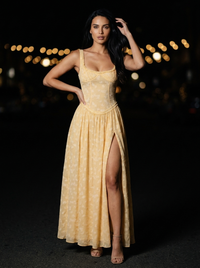 GRACE MAXI DRESS Golden Ivory side