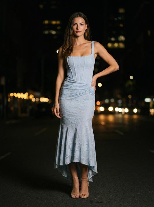 CAROL MAXI DRESS Blue front