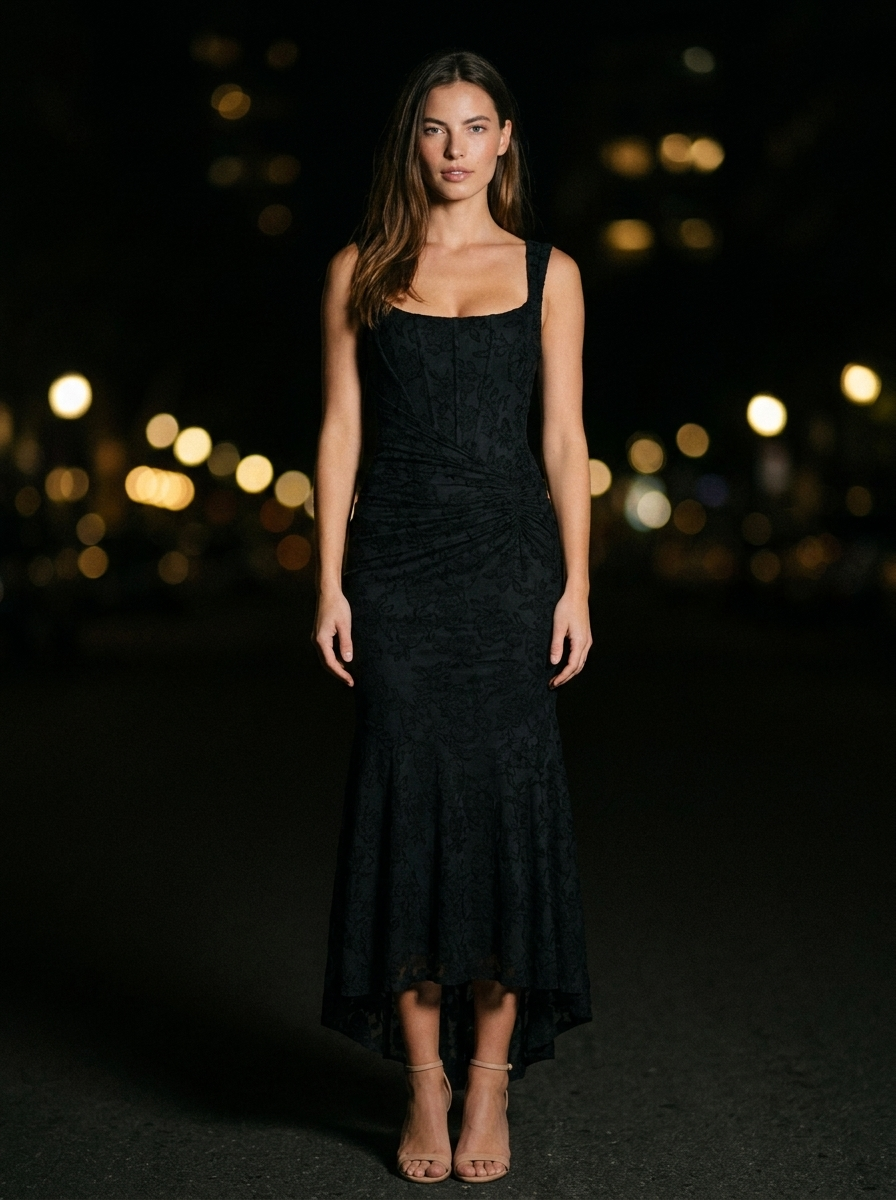 CAROL MAXI DRESS Black front