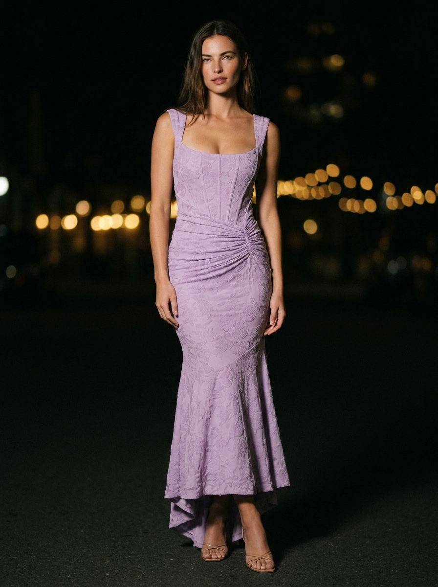 CAROL MAXI DRESS Purple side
