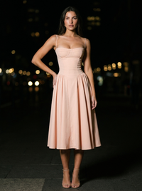 BEA MIDI DRESS Ballerina Pink back