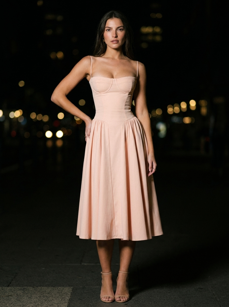 BEA MIDI DRESS Ballerina Pink back