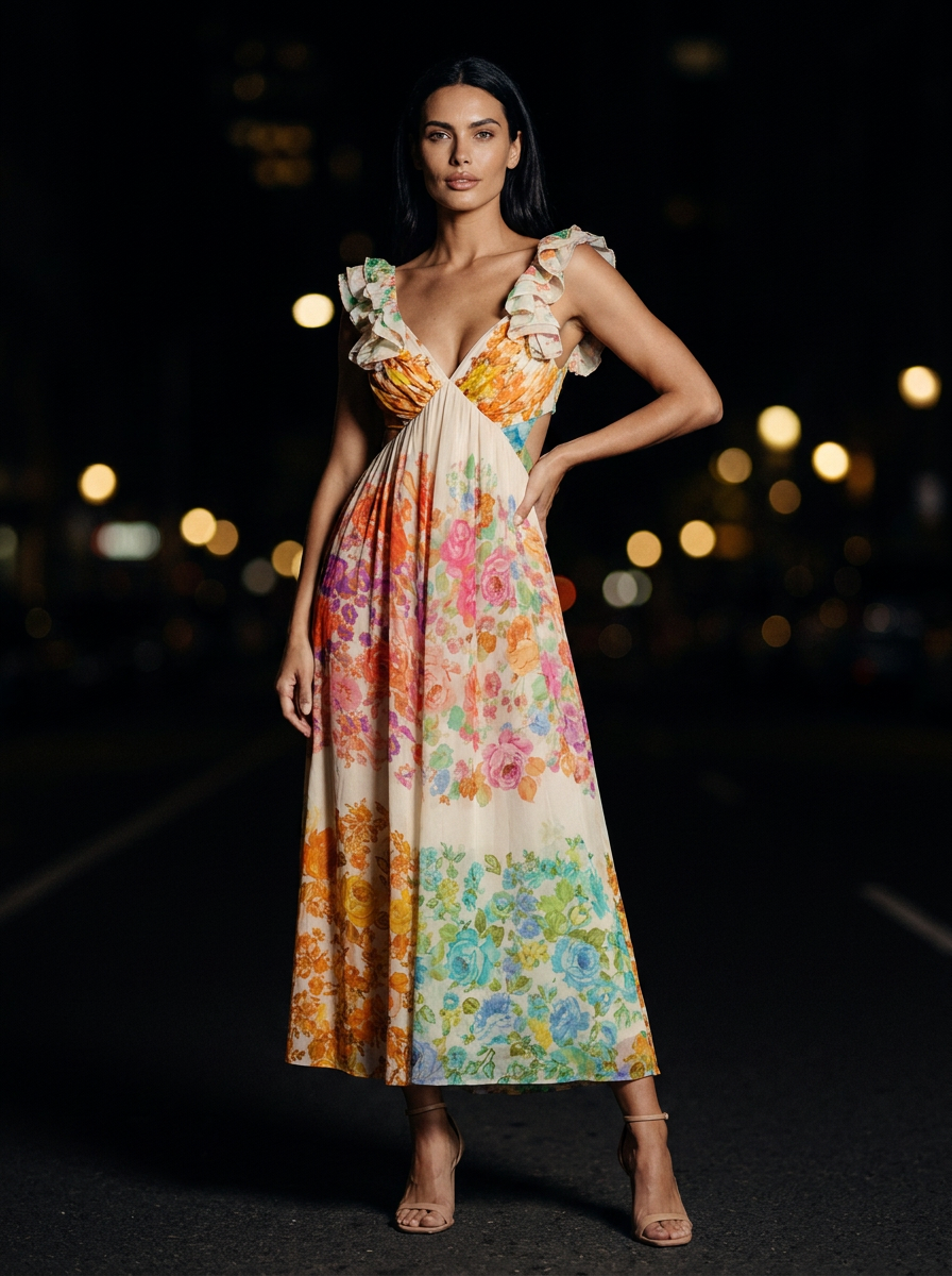 FLORA MAXI DRESS Floral front