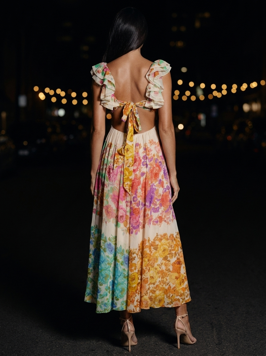FLORA MAXI DRESS Floral side