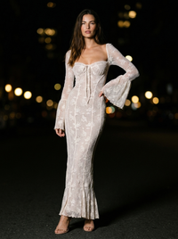 ISABELLA MAXI DRESS White front