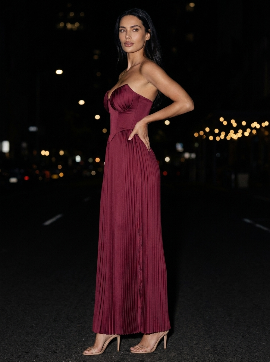 JANE MAXI DRESS Berry back