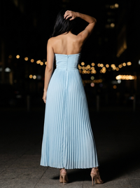 JANE MAXI DRESS Ocean Blue back