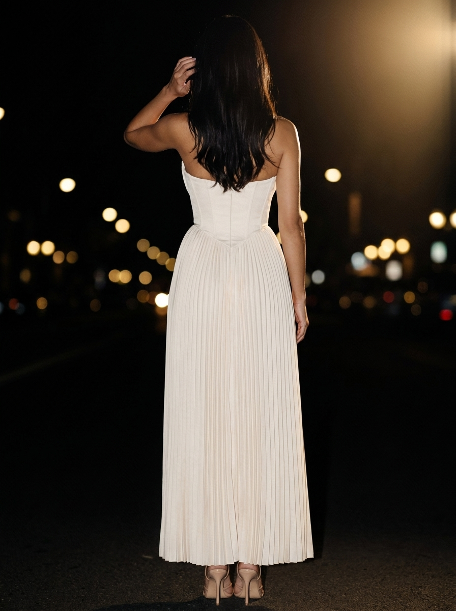 JANE MAXI DRESS Ivory back