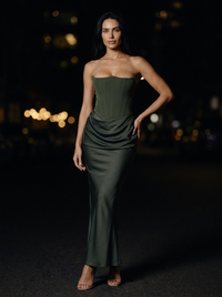 KYLIE MAXI DRESS Green front