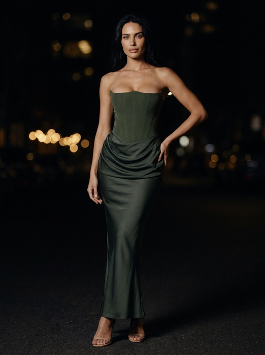 KYLIE MAXI DRESS Green front